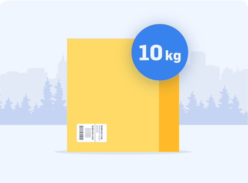 Skicka paket 10 kg